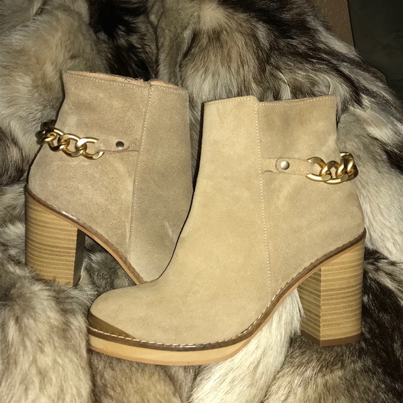 Topshop Shoes - TopShop Tan Suede Booties